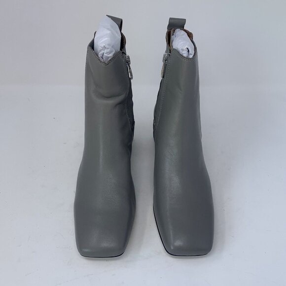 Franco Sarto L-Waxton H7349L3 Chelsea Boots Women 7 W Gray Leather Side Zip 0745 - Picture 4 of 10